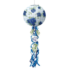 Baby in Bloom Hanging Lanterns - Blue Floral 3-Pack
