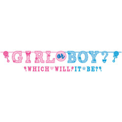 "Girl or Boy?" Gender Reveal Letter Banner Set
