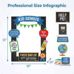 Customizable Back to School Giant Photo Frame Kit with Fun Add-Ons