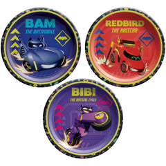 Warner Bros Batwheels 7" Round Paper Plates - Set of 3