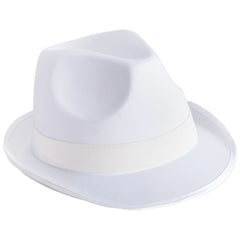 White Fedora Hat - One Size