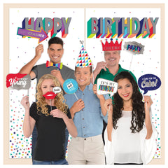 Here's to Your Birthday Scene Setter & Photo Booth Props Kit