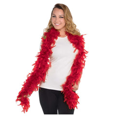 Vibrant Red Feather Boa - Ultimate Costume Accessory