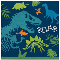 Dino-Mite Birthday Luncheon Napkins - 6.5 In. x 6.5 In.