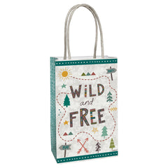 Wilderness Adventure Paper Kraft Loot Bags - 8 Pack for Baby's First Birthday