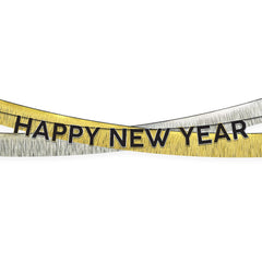 "Happy New Year" Tinsel Garland Banner Kit, 3-Piece Set