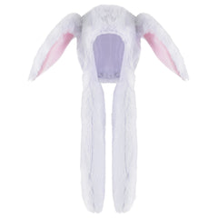 Interactive Easter Bunny Headbopper Hat - White with Pink Accents