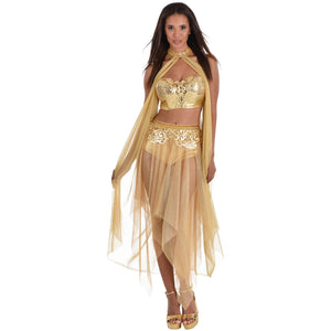Enchanting Gold Capelet for Halloween - One Size
