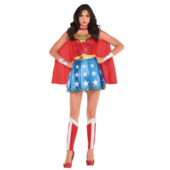 Women's Wonder Woman Costume with Gauntlets, Tiara & Leg Warmers - Adult XL