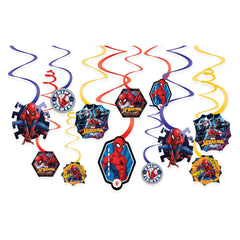 Spider-Man Hanging Swirl Decorations Set