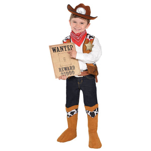 Kids' Cowboy Sheriff Costume Kit for Halloween - Child S (4-6)