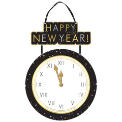 "Happy New Year" Countdown to Midnight Hanging Sign