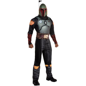 Adult Boba Fett Star Wars Costume with Helmet and Belt - Adult One Size