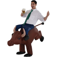 Inflatable Bull Rider Men's Halloween Costume - Adult One Size