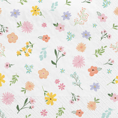 Springtime Blooms Luncheon Napkins - 6.5 In. x 6.5 In. - 16 Pack