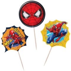 Spider-Man Cupcake and Cake Picks, 24-Pack