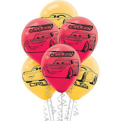 Disney Cars 3 Latex Balloons - 12" Party Set (6 Pack)