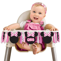 Disney Minnie Mouse 1st Birthday High Chair Decoration Kit