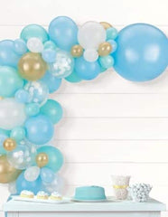Pastel Blue Balloon Garland Kit - Elegant Decor for Any Occasion