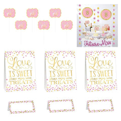 "Love is Sweet" Candy Buffet Decorating Kit for Bridal Showers