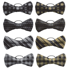 Gold & Silver Bow Tie Champagne Drink Markers, 8-Pack
