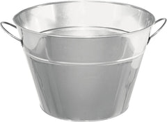Silver Metal Party Tub for Chilling Beverages