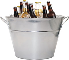 Silver Metal Party Tub for Chilling Beverages