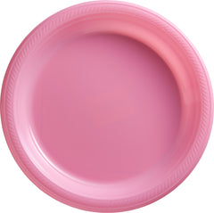 Big Party Pack Pink Plastic Dinner Plates - 50 Pack, 10.25"