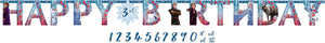 Disney Frozen 2 Customizable Birthday Banner with Anna, Elsa, and Olaf