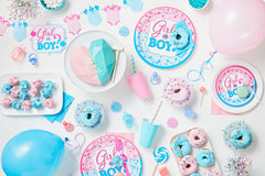 "Girl or Boy?" 10.5" Gender Reveal Paper Plates - 8 Pack