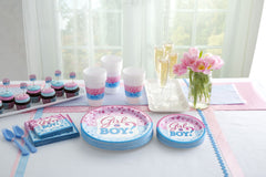 "Girl or Boy?" 10.5" Gender Reveal Paper Plates - 8 Pack