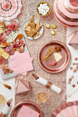 Blush Rose Gold Parasol Fan Decorations - 4 Pack