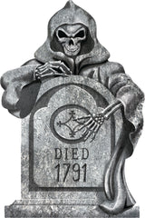 Grim Reaper Tombstone Decoration - 22" Halloween Prop