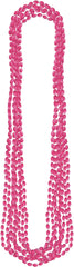 Bright Pink Metallic Bead Necklaces - 8 Pack