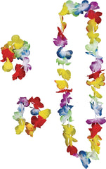 Adult Hula Skirt Kit with Shell Bikini & Floral Accessories