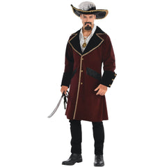Adult Pirate Captain Jacket Costume - Adult S/M