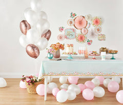 "From Miss to Mrs." Metallic Mint Floral Wedding Plates, 10.5-Inch, 8-Pack