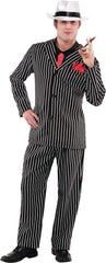 Men's 1920s Mob Boss Pinstriped Halloween Costume - Adult L