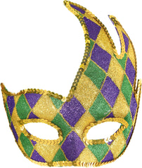 Glitter Harlequin Mardi Gras Masquerade Mask