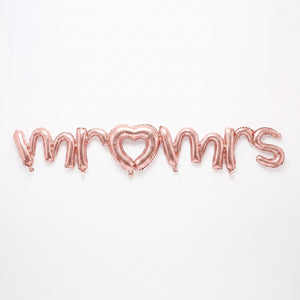 Rose Gold "Mr & Mrs" Foil Balloon Banner