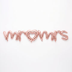 Rose Gold "Mr & Mrs" Foil Balloon Banner