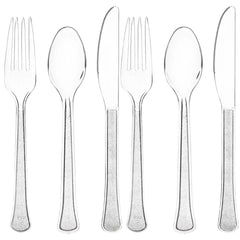 Clear Heavyweight Plastic Cutlery Set - 80 Count