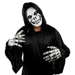 Eerie Skull and Hands Halloween Mask Set