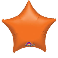 Vibrant Orange Star Foil Balloon - 19 Inches
