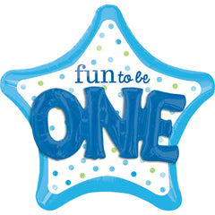 Fun to Be One Boy Foil Deluxe Balloon
