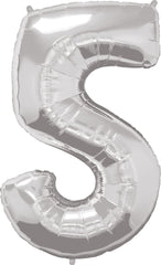 Rose Gold Number 4 Foil Balloon - Super Shape