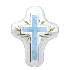 My First Communion Blue Metallic Balloon