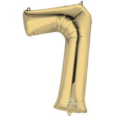Metallic Gold Number 7 Foil Balloon
