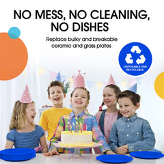 Little Gym - 7 In. Dark Blue Plastic Plates | 50 Ct.