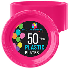 Little Gym - 7 In. Cerise Plastic Plates | 50 Ct.
